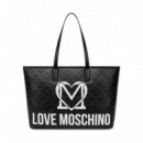 Bolso Quilt Emboss  LOVE MOSCHINO