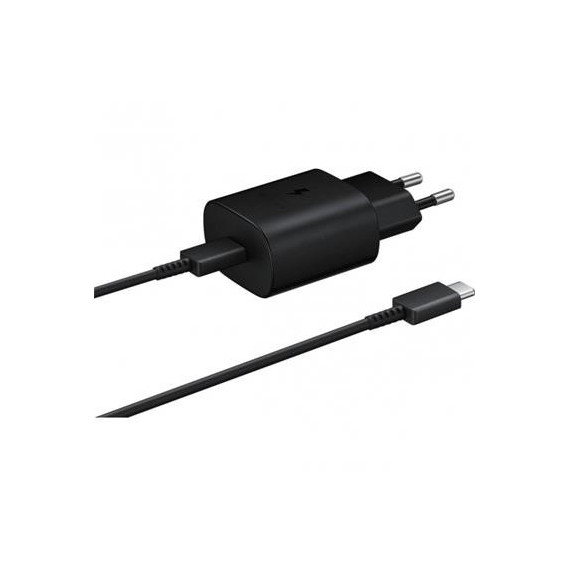 SAMSUNG Cargador Red Tipo C + Cable Tipo C Carga Rapida 25W Negro EP-TA800XBEGWW