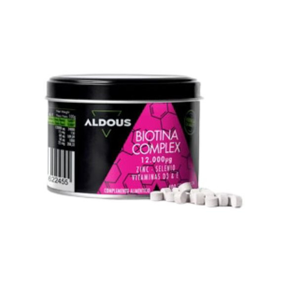 Aldous Biotina con Zinc, Selenio, Vitamina D3 y Vitamina E X 400 Comprimidos  ALDOUS BIO