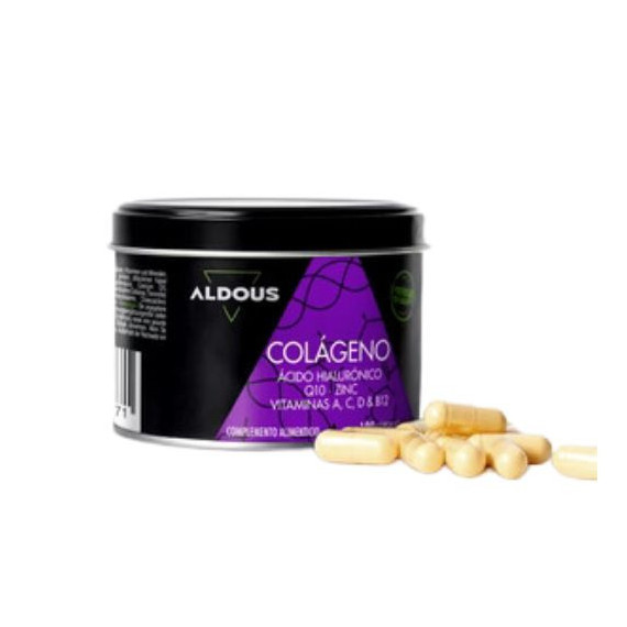 Aldous Colageno Hidrolizado con Acido Hialuronico, Coenzima Q10, Zinc y Vitaminas X 120 Cap  ALDOUS BIO