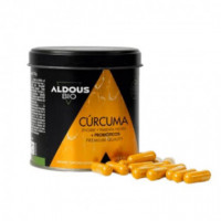 ALDOUS CURCUMA ECOLOGICA CON JENGIBRE, PIMIENTA NEGRA Y PROBIOTICOS X 250 CAP