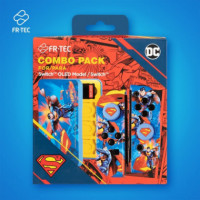 Pack Superman Carcasa + Grips+ Caja 24 Juegos Switch Dc  BLADE