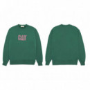 Jerséis y Sudaderas Sudadera CAT Wwr Big Logo Hunter Green