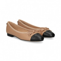 Bailarina Chanel+lazo Negro+beige  STEVE MADDEN