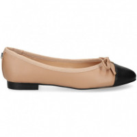 Bailarina Chanel+lazo Negro+beige  STEVE MADDEN