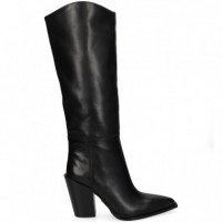 Botin Cowboy Piel Negro  STEVE MADDEN