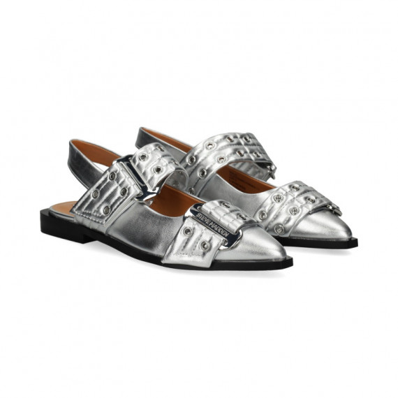 sin Talon 2 Hebillas Plata  STEVE MADDEN