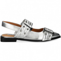 sin Talon 2 Hebillas Plata  STEVE MADDEN