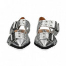 sin Talon 2 Hebillas Plata  STEVE MADDEN