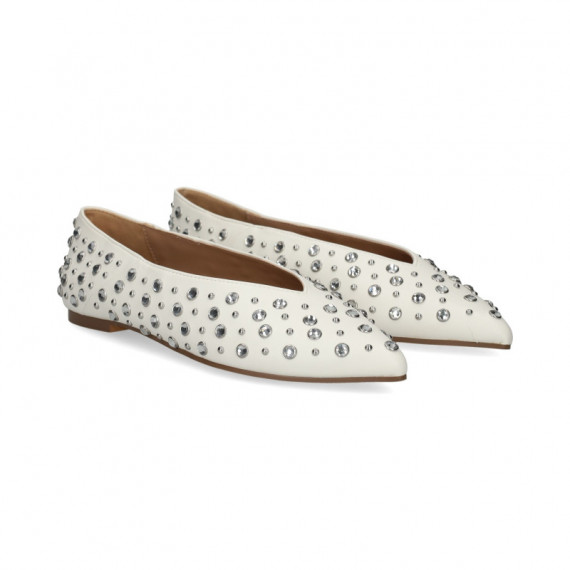 Bailarina Cristal+piel Blanco  STEVE MADDEN