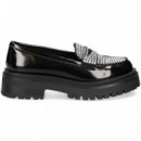 Mocasin Pala Cristal Florentic Negro  STEVE MADDEN