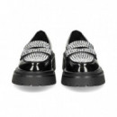 Mocasin Pala Cristal Florentic Negro  STEVE MADDEN