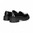 Mocasin Pala Cristal Florentic Negro  STEVE MADDEN