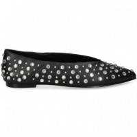 Bailarina Cristal+piel Negro  STEVE MADDEN