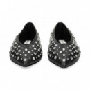 Bailarina Cristal+piel Negro  STEVE MADDEN