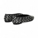 Bailarina Cristal+piel Negro  STEVE MADDEN