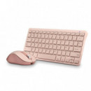 Teclado + Raton NGS Fantasy Kit Wireless Pink