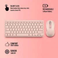 Teclado + Raton NGS Fantasy Kit Wireless Pink