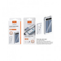 Mtk Bateria Externa Solar 12000MAH con Tipo C/micro Usb/lightning TD2128 Blanco  ONE PLUS