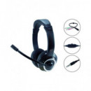 CONCEPTRONIC Micro Auricular de Casco con Cable Polona para Pc Voip,usb Negro POLONA02BA