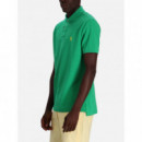 Polo RALPH LAUREN - SSKCCMSLM1-SHORT Sleeve-knit - Golf Green C1277 - 710680784394/GOLF Green C1277