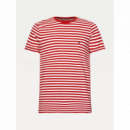 Camiseta TOMMY JEANS Estampado Rayas Roja