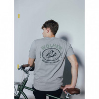 Camisetas Hombre Camiseta WOLHER Birdwatcher Grey