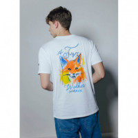 Camisetas Hombre Camiseta WOLHER Fox White