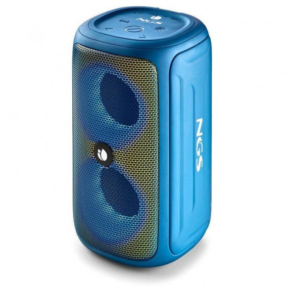 Altavoces NGS Roller Beast Rgb Portatil Waterproof IPX5/BT/USB/AUX/FM Blue