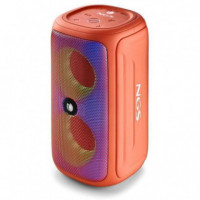 Altavoces NGS Roller Beast Rgb Portatil Waterproof IPX5/BT/USB/AUX/FM Coral