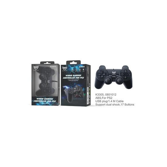 MTK Mando de Cable Dual SHOCK2 para PS2 K3305