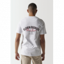 Camiseta 11º Streetwear Back Graphic Blanco