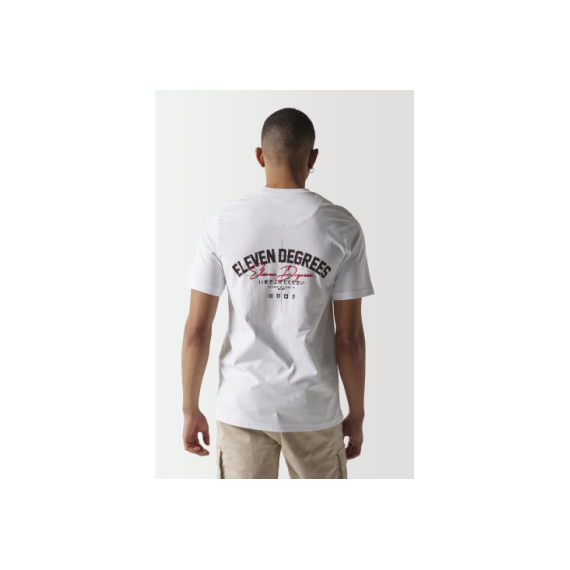 Camiseta 11º Streetwear Back Graphic Blanco