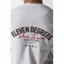 Camiseta 11º Streetwear Back Graphic Blanco