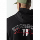 Suéter 11º Streetwear Hoodie Negro