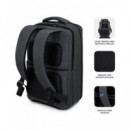 SUBBLIM Mochila para Portatil 15.6" Traveller Backpack Negra con Conector USB para Cargar SUB-BP-3EA