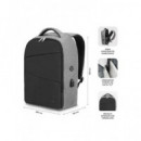 SUBBLIM Mochila para Portatil 15.6" Segure Antirrobo Negra con Conector USB para Cargar SUB-3SA1100