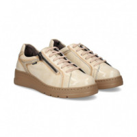 Deportivo Cremallera Lado Charol Beige  FLUCHOS