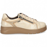 Deportivo Cremallera Lado Charol Beige  FLUCHOS