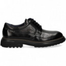 Talon Picado Blucher Piel Negro  FLUCHOS