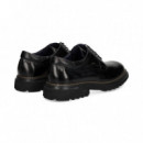 Talon Picado Blucher Piel Negro  FLUCHOS