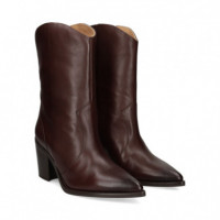 Botin Cowboy Piel Marron  UNISA