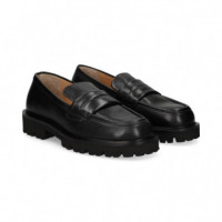 Mocasin Antifaz Piel Negro  UNISA