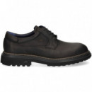 Talon Picado Blucher Piel Negro  FLUCHOS