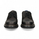 Talon Picado Blucher Piel Negro  FLUCHOS