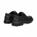 Talon Picado Blucher Piel Negro  FLUCHOS