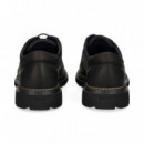 Talon Picado Blucher Piel Negro  FLUCHOS