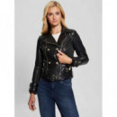 Myla Moto Jacket Jet Black Multi  GUESS