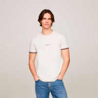 Camiseta Slim con Mangas Ribeteadas  TOMMY HILFIGER