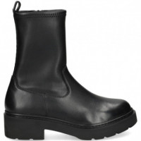 Botin Plataforma Piel Negro  UNISA